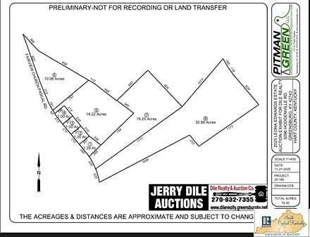 85 Acres of Agricultural Land with Home for Auction in Hardyville, Kentucky