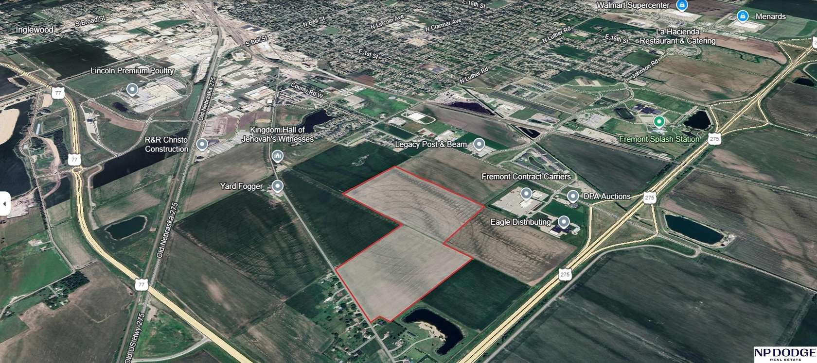 97.7 Acres of Land for Sale in Fremont, Nebraska