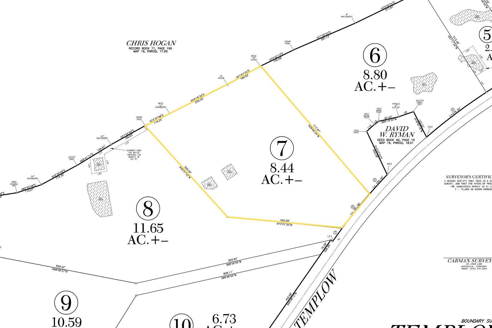 8.44 Acres of Land for Sale in Bethpage, Tennessee