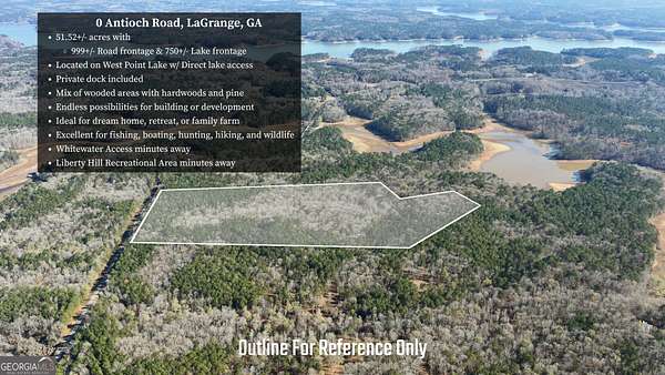 51.5 Acres of Recreational Land for Sale in LaGrange, Georgia