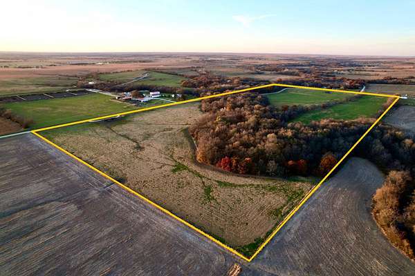 80 Acres of Recreational Land & Farm for Auction in Emporia, Kansas