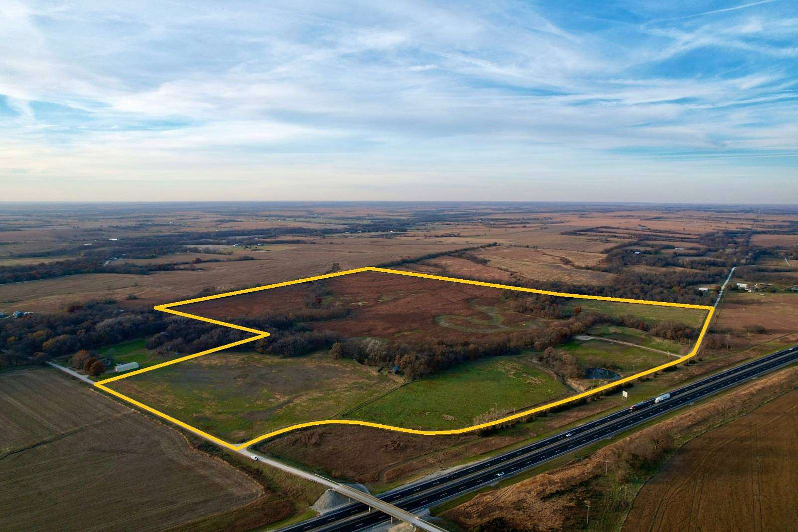 128 Acres of Recreational Land & Farm for Auction in Emporia, Kansas