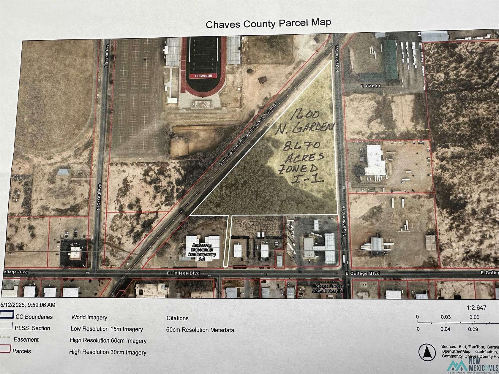 8.67 Acres of Commercial Land for Sale in Roswell, New Mexico