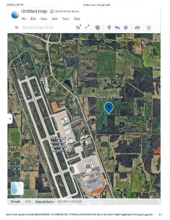 120 Acres of Land for Sale in Bentonville, Arkansas