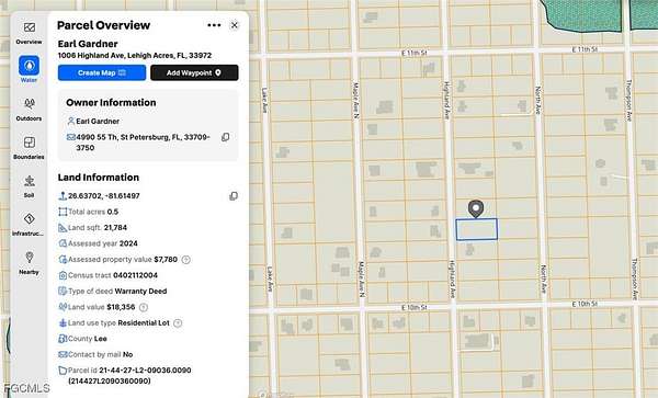 0.5 Acres of Land for Sale in Lehigh Acres, Florida