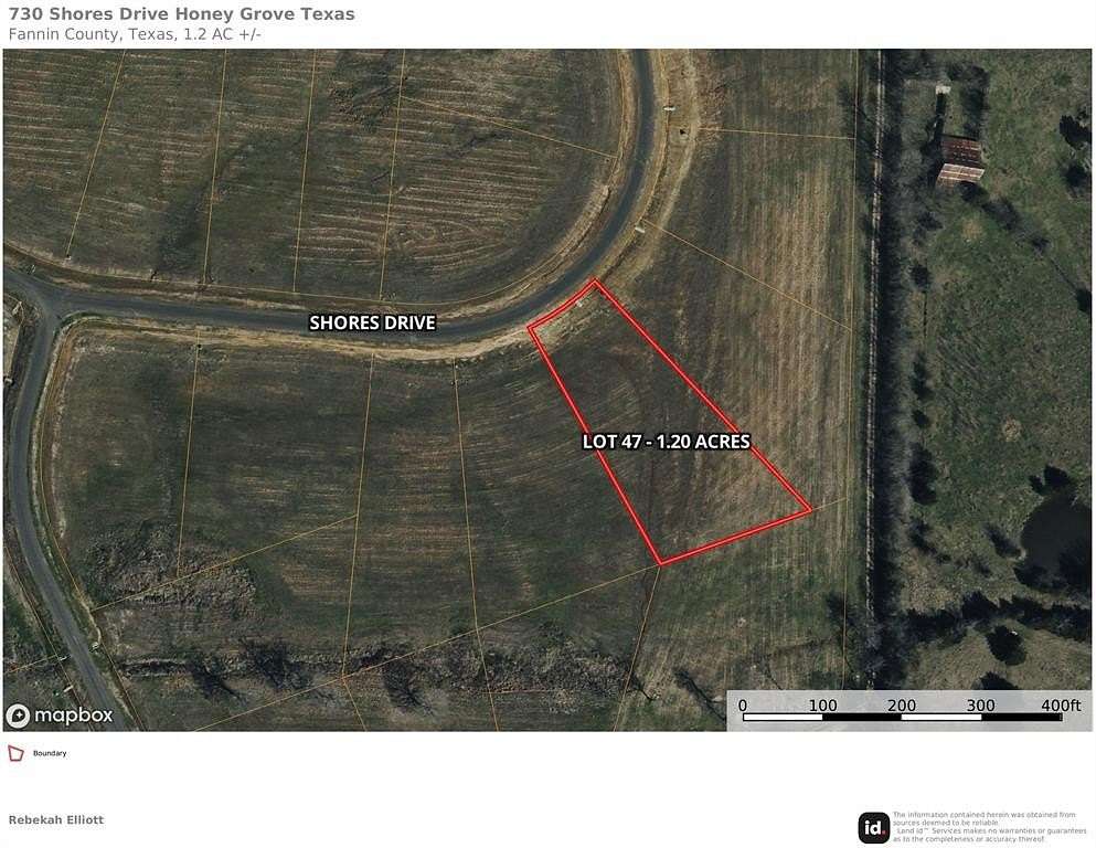 1.2 Acres of Residential Land for Sale in Honey Grove, Texas
