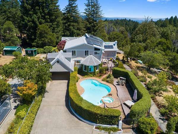 2.5 Acres of Residential Land with Home for Sale in Santa Cruz, California