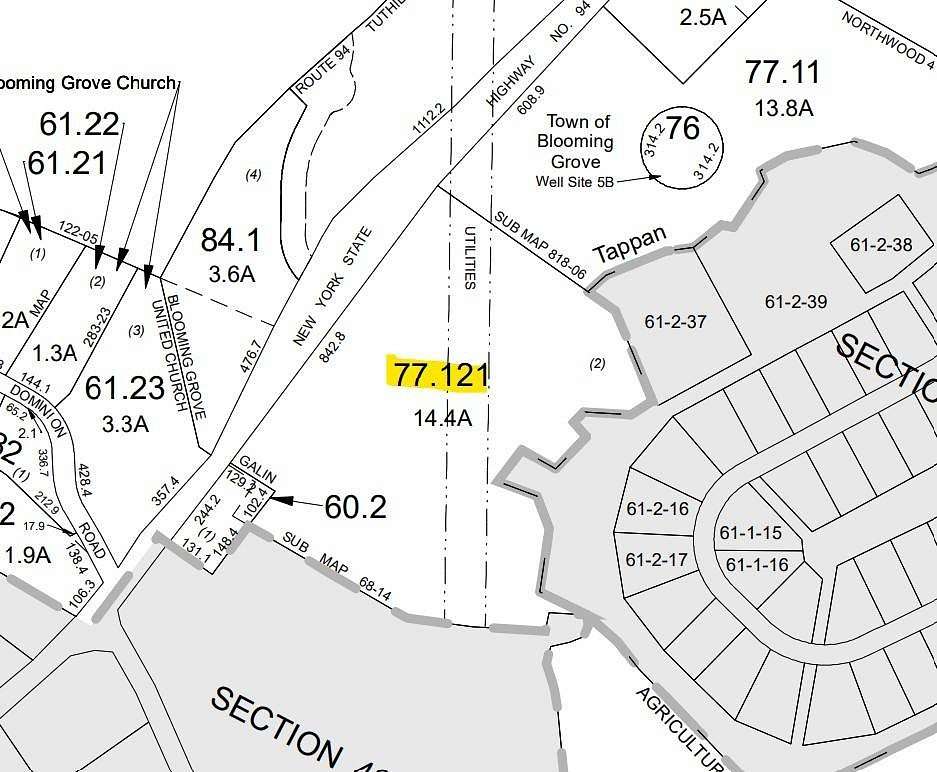 14.4 Acres of Commercial Land for Sale in Blooming Grove, New York