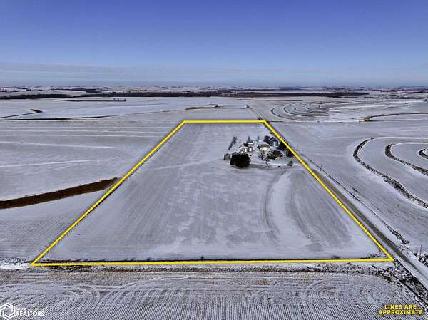 33 Acres of Agricultural Land with Home for Sale in Hastings, Iowa