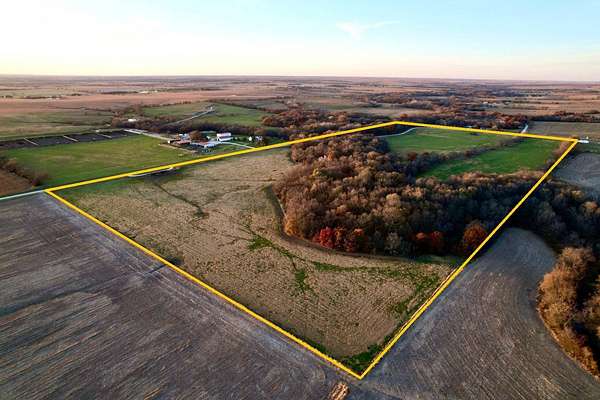 80 Acres of Recreational Land & Farm for Auction in Emporia, Kansas