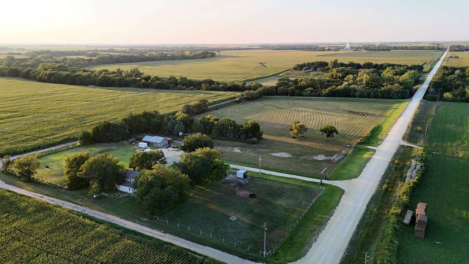 11.9 Acres of Land with Home for Sale in Gaylord, Kansas