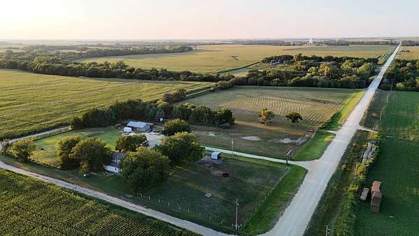 11.9 Acres of Land with Home for Sale in Gaylord, Kansas