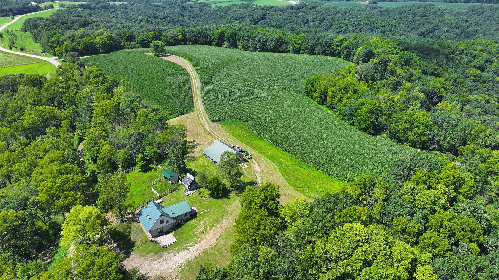 57 Acres of Land with Home for Sale in Soldiers Grove, Wisconsin