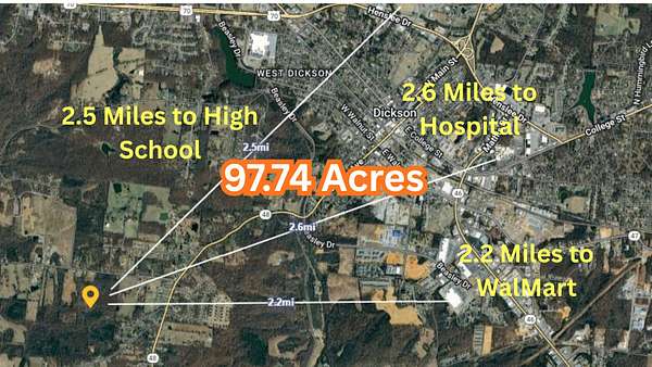 97.7 Acres of Recreational Land & Farm for Sale in Dickson, Tennessee