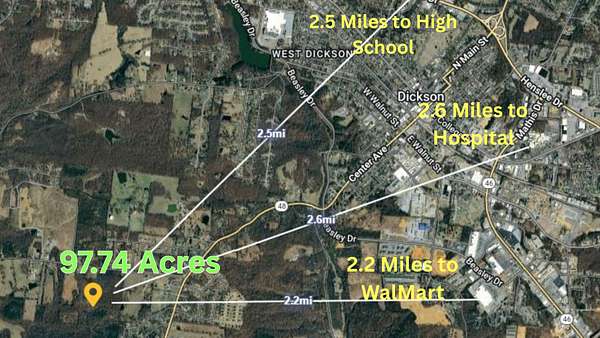 97.7 Acres of Land for Sale in Dickson, Tennessee