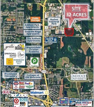 32 Acres of Land for Sale in Huntsville, Alabama