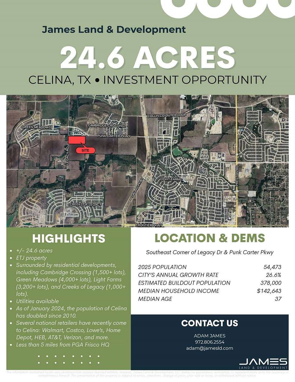 24.6 Acres of Land for Sale in Celina, Texas
