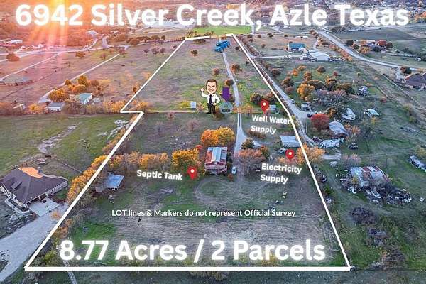 8.77 Acres of Residential Land with Home for Sale in Azle, Texas