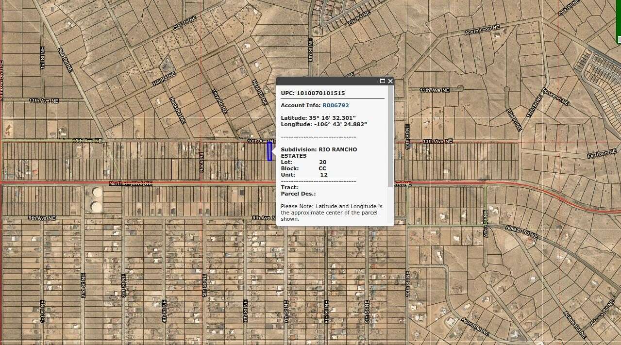 0.28 Acres of Residential Land for Sale in Rio Rancho, New Mexico