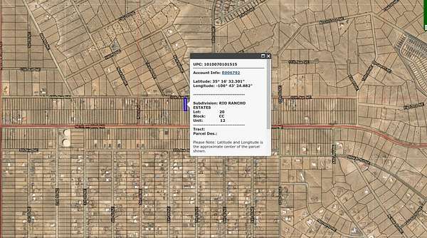 0.28 Acres of Residential Land for Sale in Rio Rancho, New Mexico