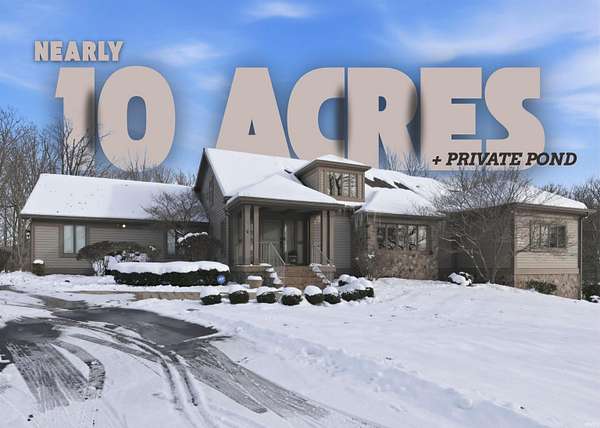 9.89 Acres of Residential Land with Home for Sale in Warsaw, Indiana