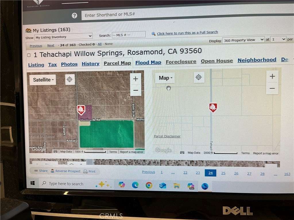 9.55 Acres of Land for Sale in Rosamond, California
