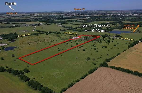 10 Acres of Land for Sale in Justin, Texas