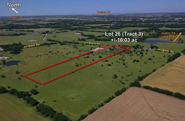 10 Acres of Land for Sale in Justin, Texas