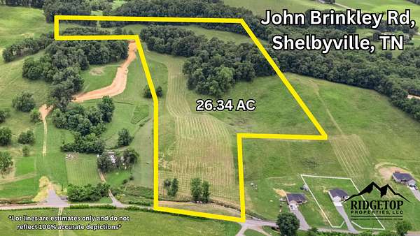 26.3 Acres of Recreational Land & Farm for Sale in Shelbyville, Tennessee