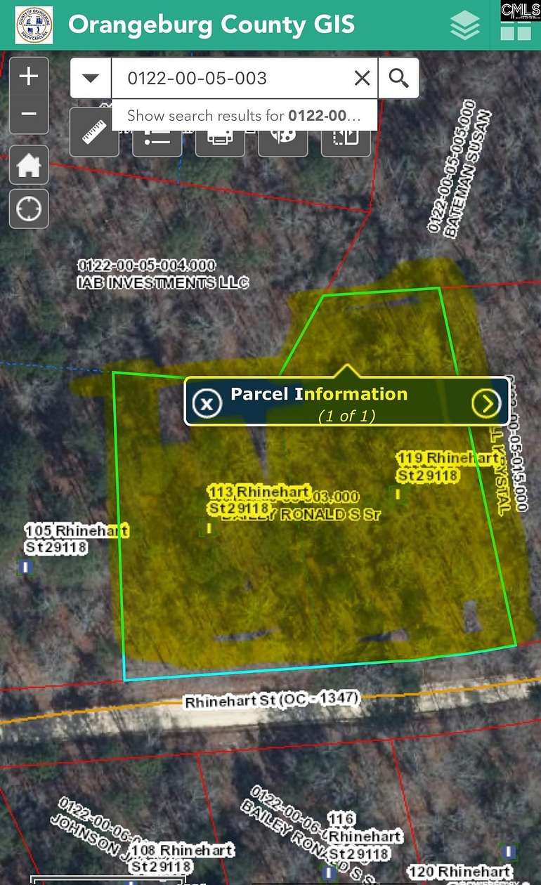 1.15 Acres of Residential Land for Sale in Orangeburg, South Carolina