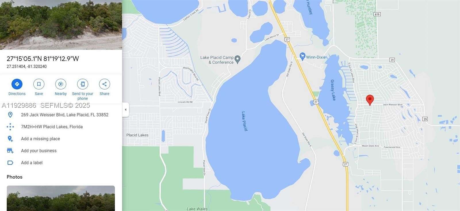 0.22 Acres of Residential Land for Sale in Lake Placid, Florida