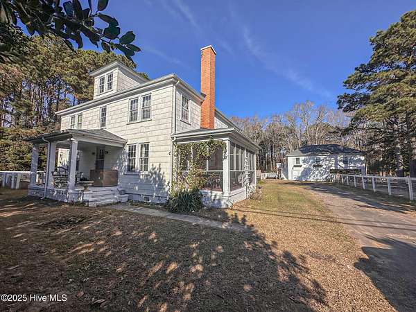 3.57 Acres of Residential Land with Home for Sale in Poplar Branch, North Carolina