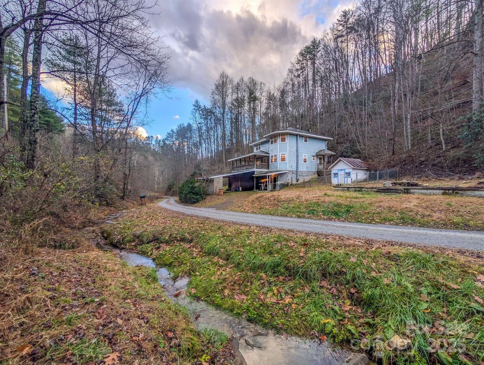 15.5 Acres of Land with Home for Sale in Green Mountain, North Carolina