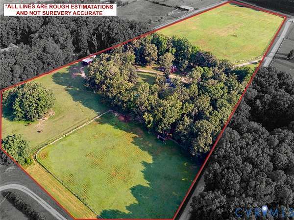 14 Acres of Land with Home for Sale in Montpelier, Virginia