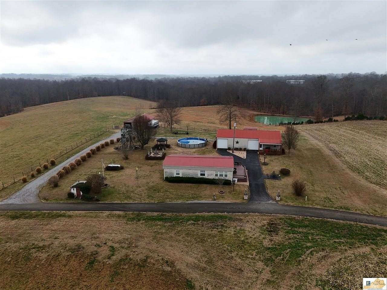 49.5 Acres of Agricultural Land with Home for Sale in Fountain Run, Kentucky