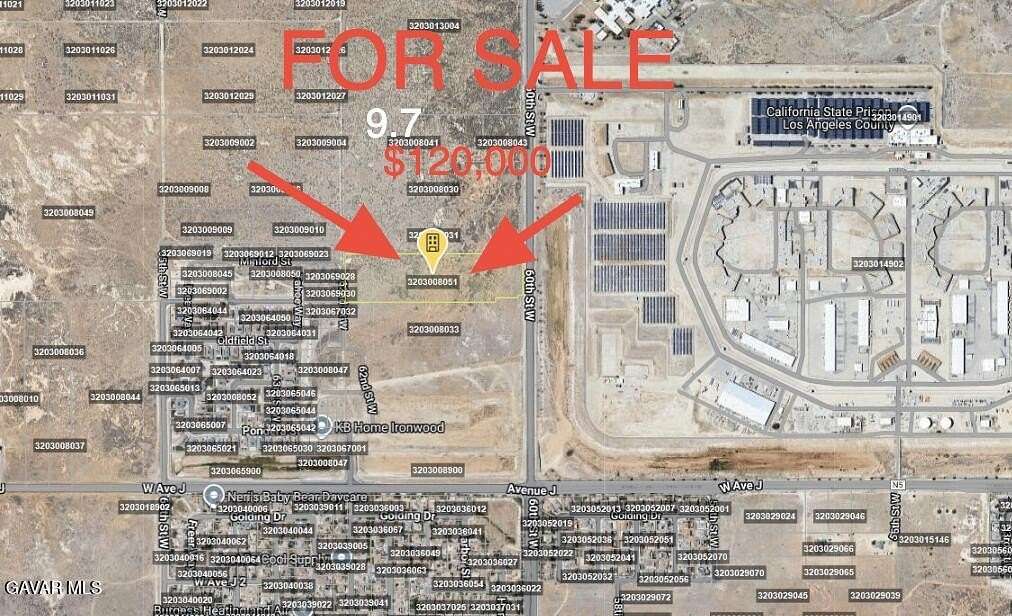 9.7 Acres of Land for Sale in Del Sur, California