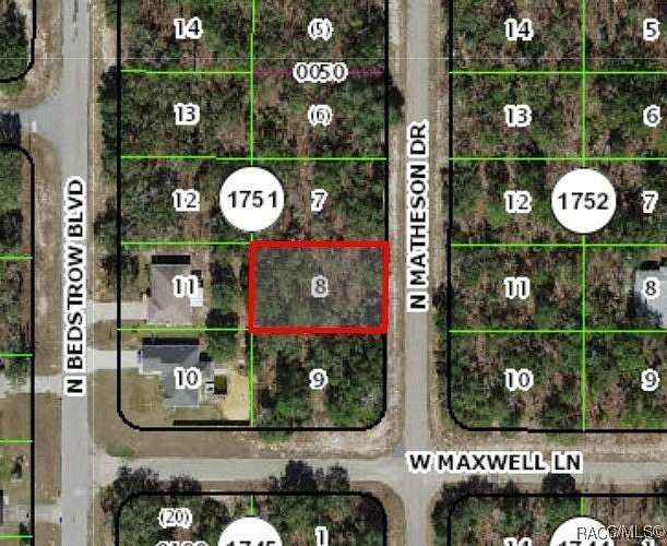 0.23 Acres of Residential Land for Sale in Citrus Springs, Florida