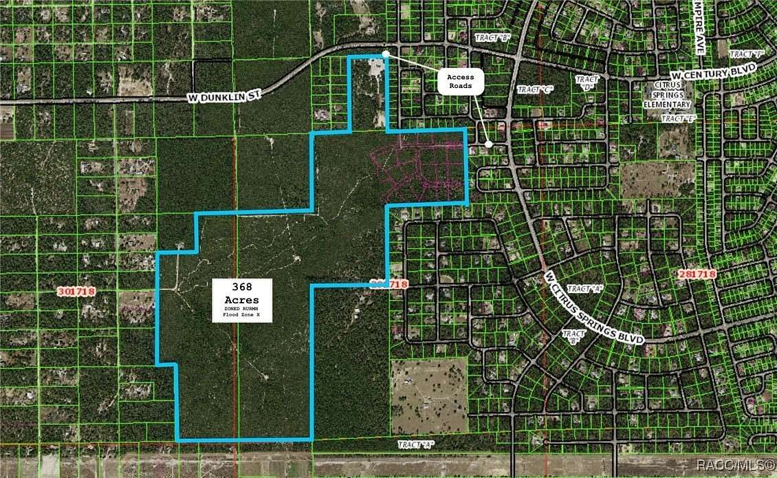 368 Acres of Recreational Land for Sale in Dunnellon, Florida