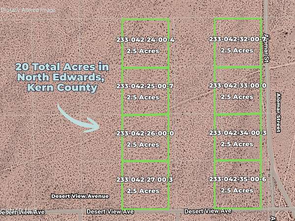 20 Acres of Agricultural Land for Sale in North Edwards, California