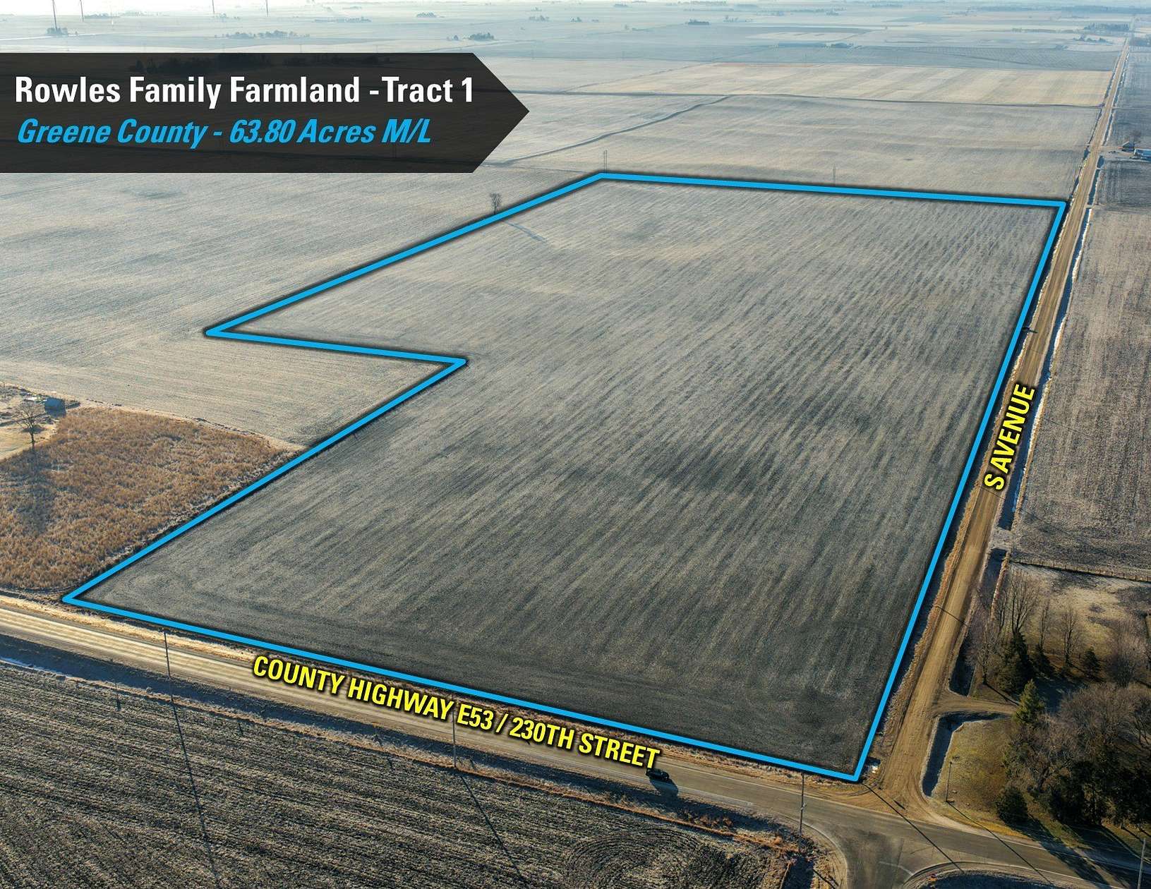 63.8 Acres of Agricultural Land for Auction in Grand Junction, Iowa