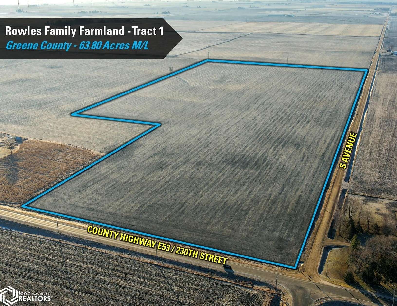 63.8 Acres of Agricultural Land for Auction in Grand Junction, Iowa
