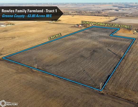 63.8 Acres of Agricultural Land for Sale in Grand Junction, Iowa