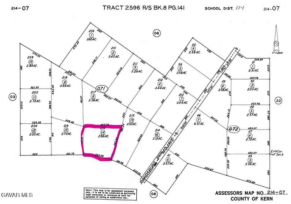 2.69 Acres of Residential Land for Sale in California City, California