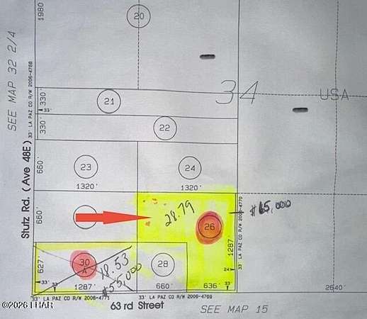 28.8 Acres of Recreational Land for Sale in Salome, Arizona