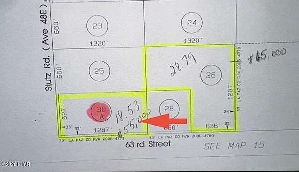 18.5 Acres of Land for Sale in Vicksburg, Arizona