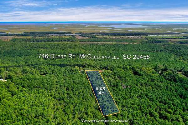5 Acres of Residential Land for Sale in McClellanville, South Carolina