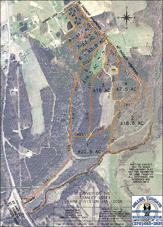 93.9 Acres of Land for Auction in Loretto, Kentucky