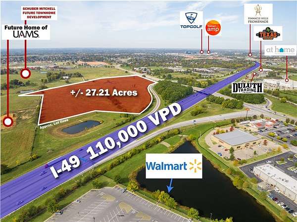 27.2 Acres of Commercial Land for Sale in Rogers, Arkansas