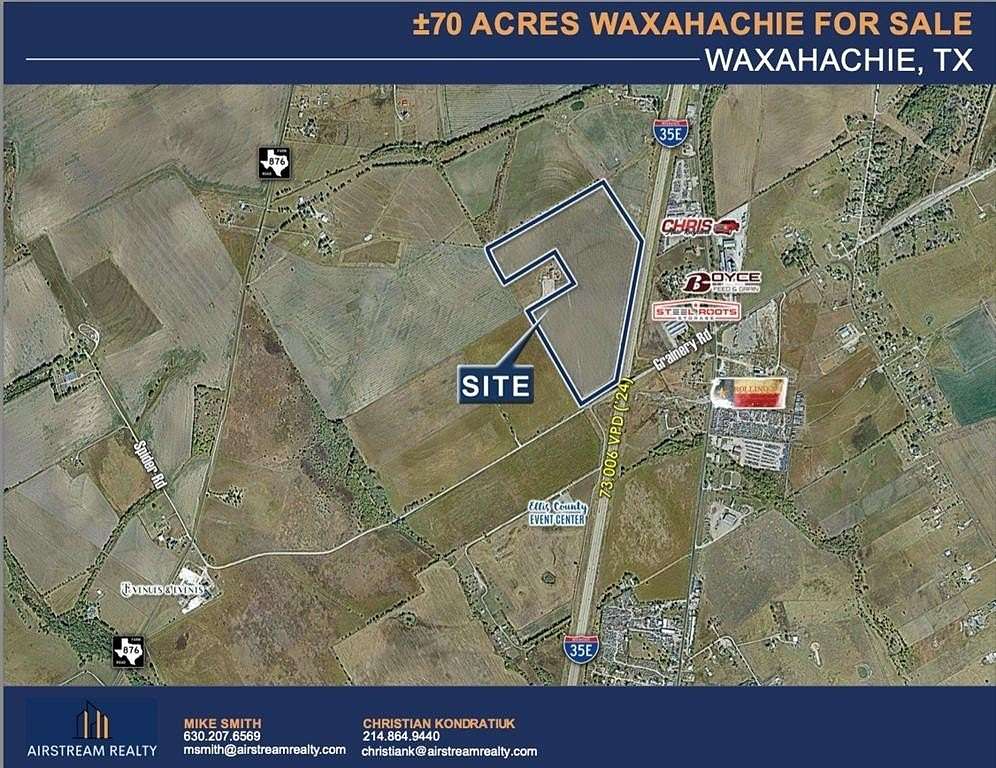 70 Acres of Land for Sale in Waxahachie, Texas