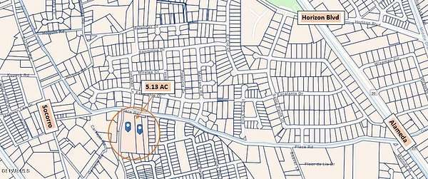 5.13 Acres of Residential Land for Sale in Socorro, Texas